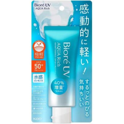 여자썬크림 일본 Biore UV 비오레 선크림 아쿠아리치 워터리 에센스 70g, 4개